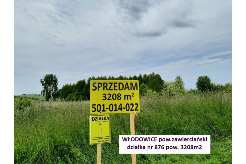 zawierciański, Włodowice, Jura tania działka rolna 3208m2 tylko 24.900zł