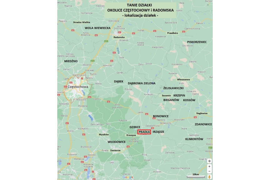 zawierciański, Kroczyce, Pradła, Jura działka 4941m2 rolno-leśna tylko 19.900zł