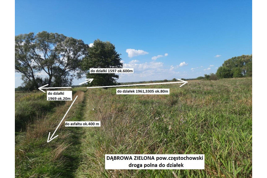 częstochowski, Dąbrowa Zielona, Jura tania działka 1000m2 tylko 6.900zł -REZERWACJA