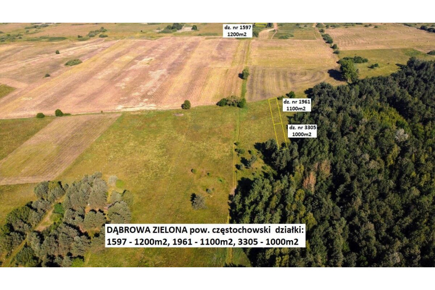 częstochowski, Dąbrowa Zielona, Jura tania działka 1000m2 tylko 6.900zł -REZERWACJA