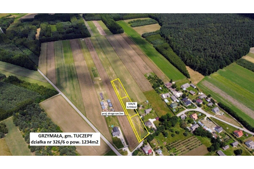 buski, Tuczępy, Grzymała, Tania działka budowlana k. Buska Zdr&oacute;j (WZ) 1234m2 - 34.900zł