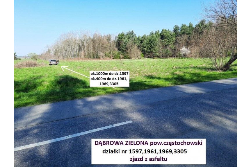 częstochowski, Dąbrowa Zielona, Jura tania działka 3200m2 tylko 17.500zł